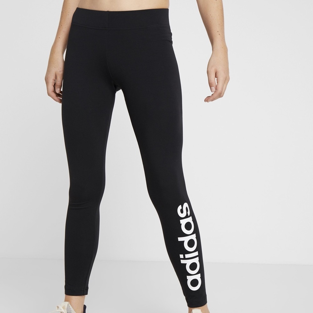 Adidas Womens Active Black Leggings Ankle Length Size S